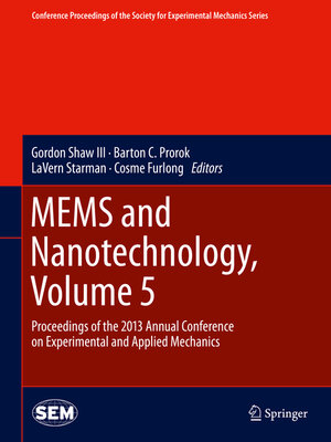 cover image of MEMS and Nanotechnology, Volume 5